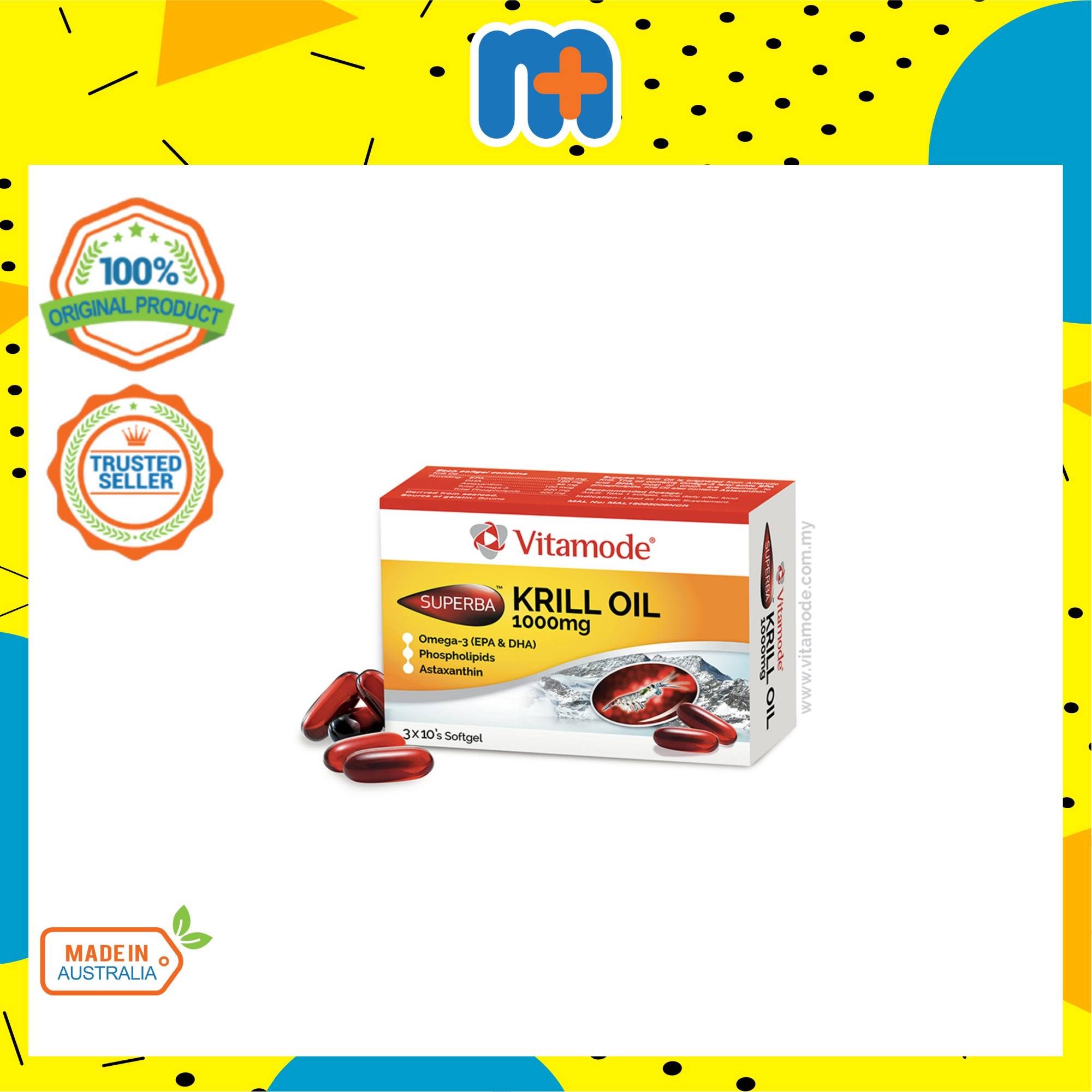 [MPLUS] VITAMODE Superba Krill Oil 1000Mg 30S