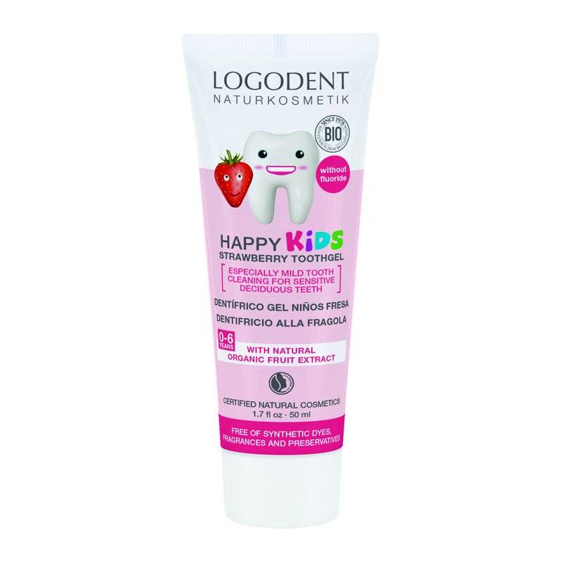 [MPLUS] LOGODENT Toothpaste Happy Kids Strawberry 50ml