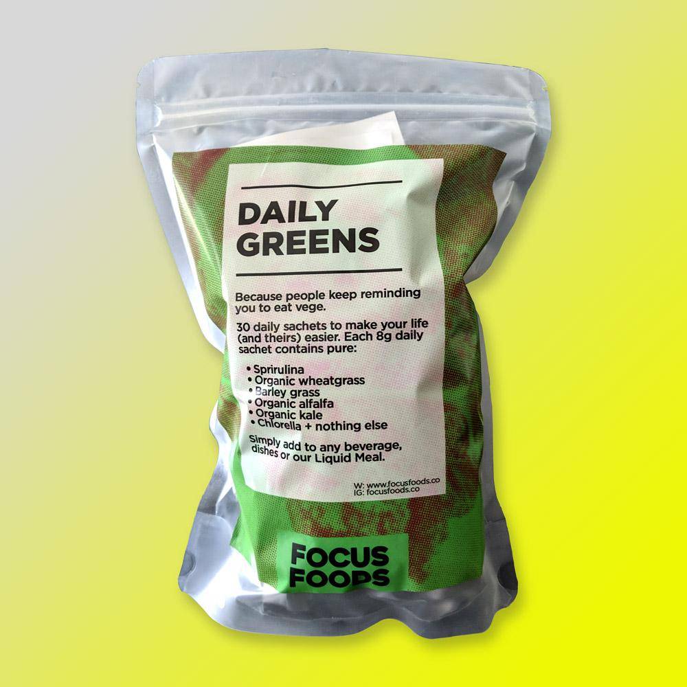FOCUS FOODS DAILY GREENS VEGE SUPPLEMENT 30 SACHET