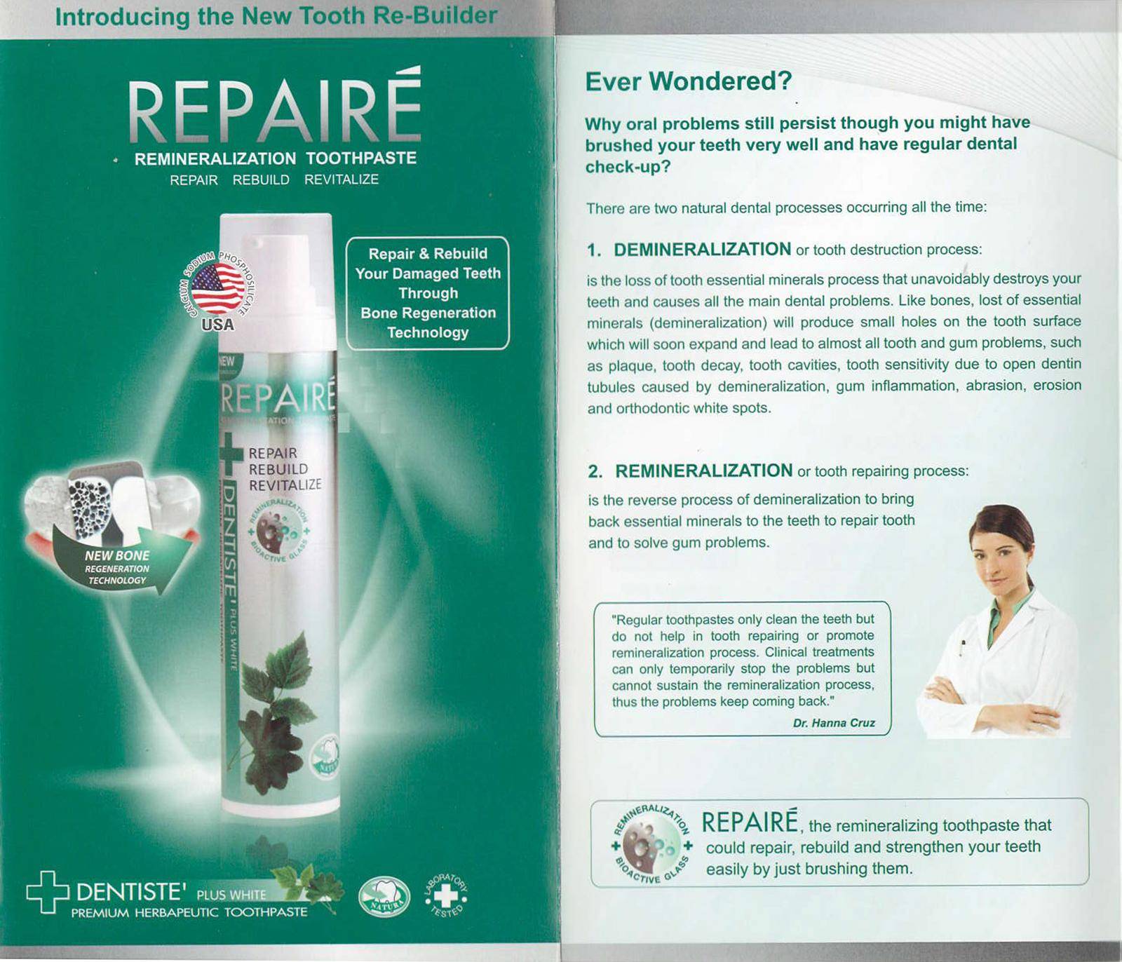 Mplus Dentiste Repaire Toothpaste Pump 70g