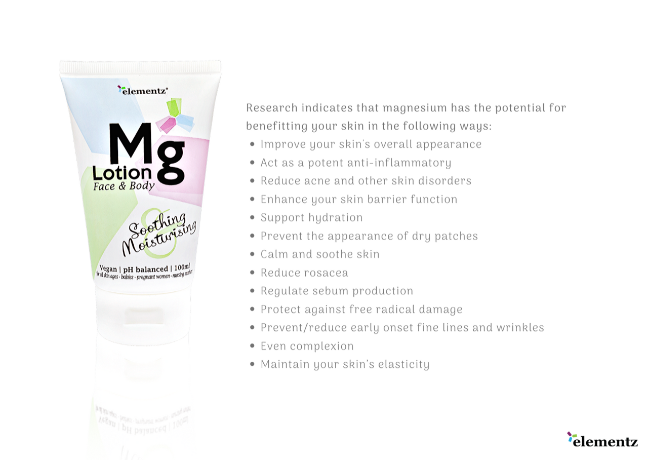 ELEMENTZ MAGNESIUM FACE AND BODY LOTION 100ML