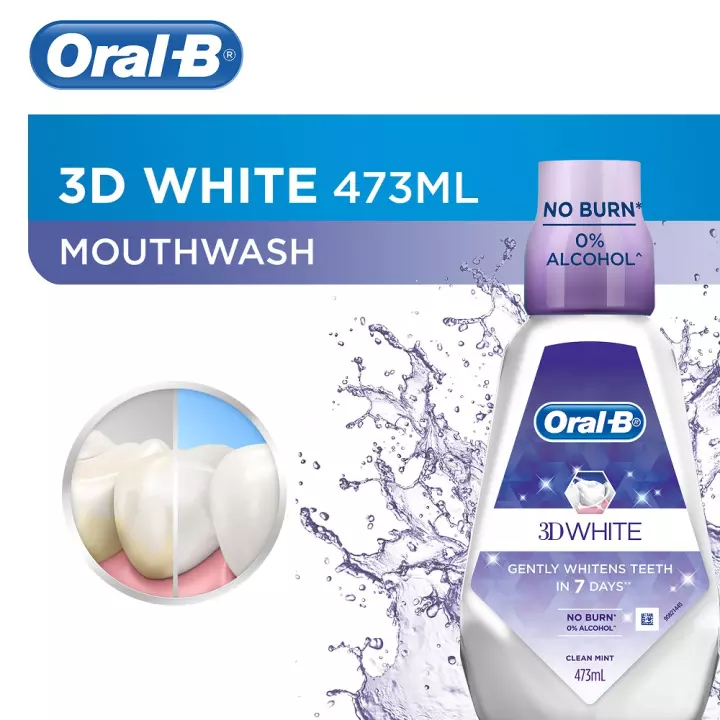 ORAL B 3D WHITE MOUTHWASH 2X473ML