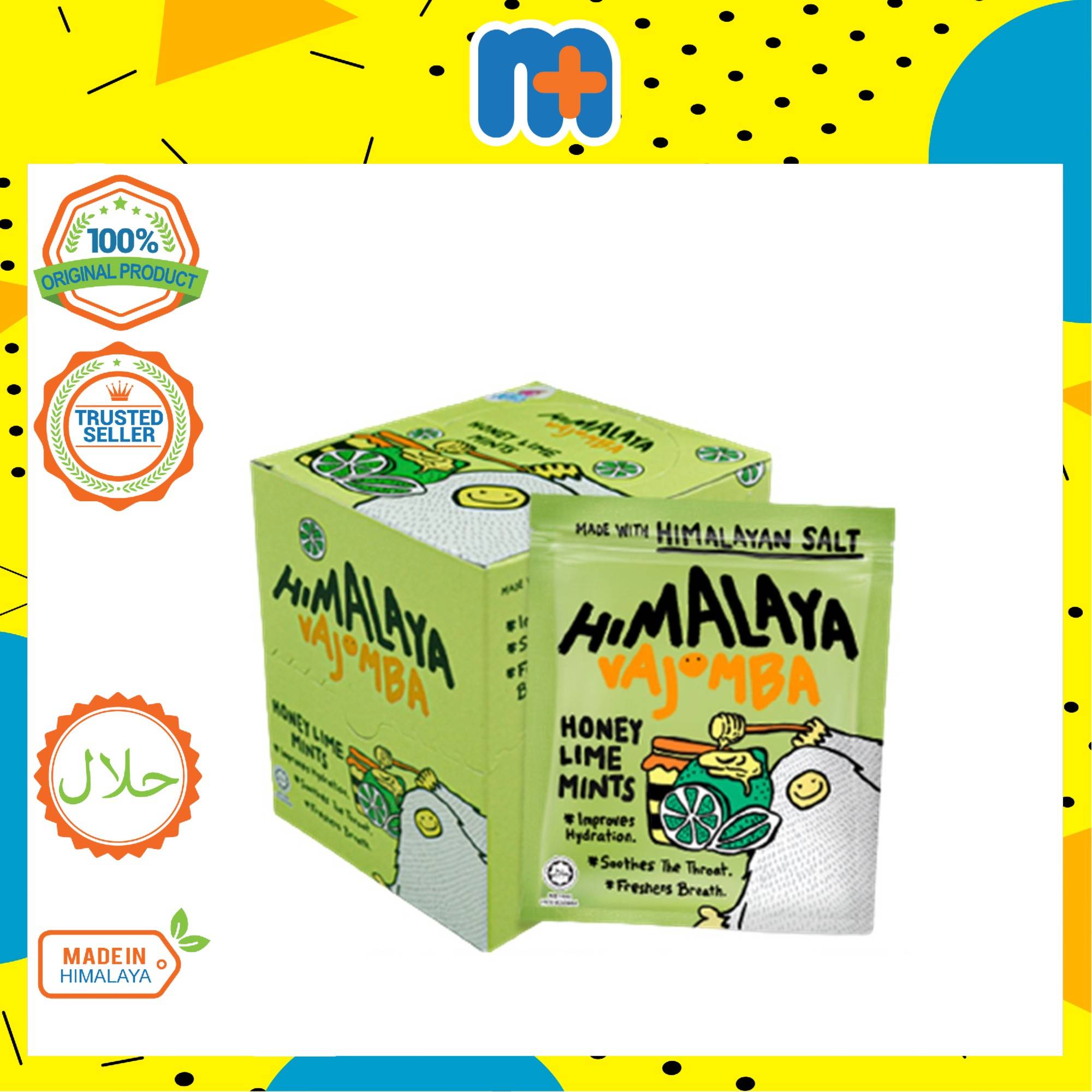 HIMALAYA SALT SPORTS CANDY - HONEY LIME MINTS 15G 1'S X 12