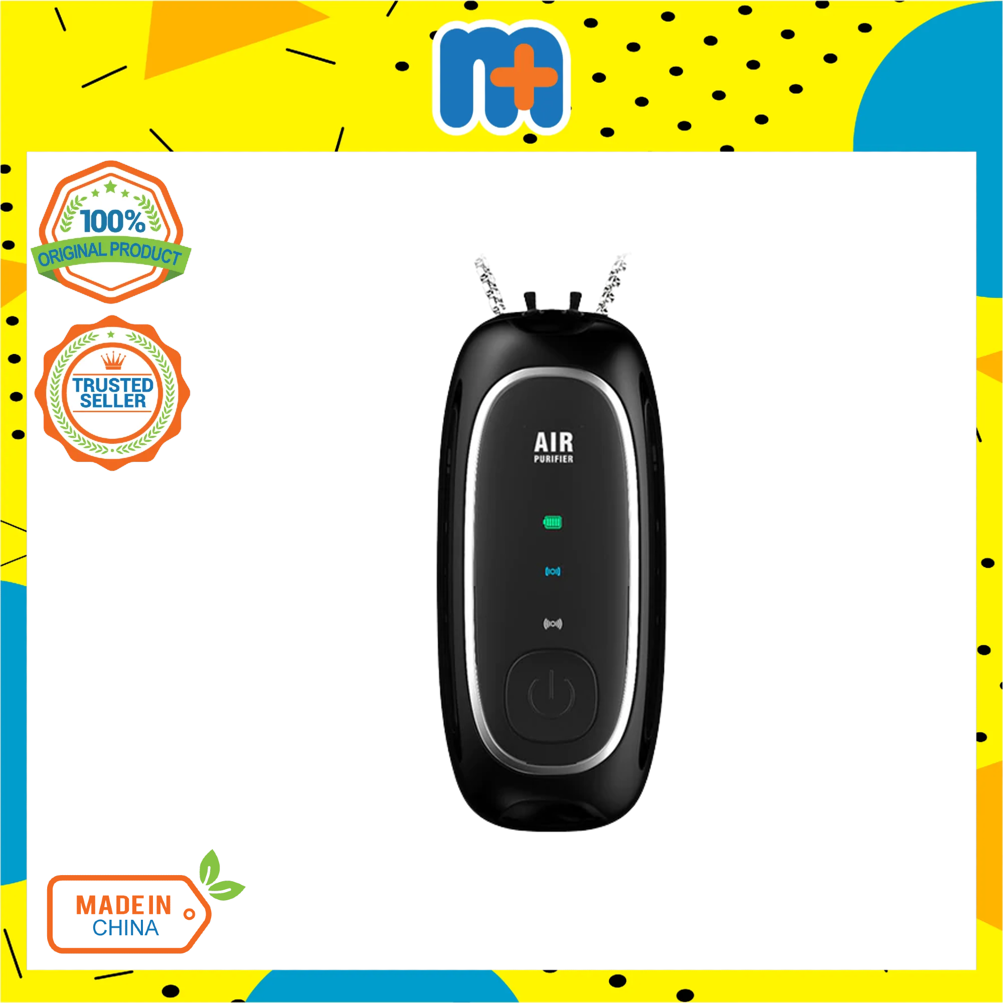 PORTABLE NECKLACE AIR PURIFIER M92 (BLACK)