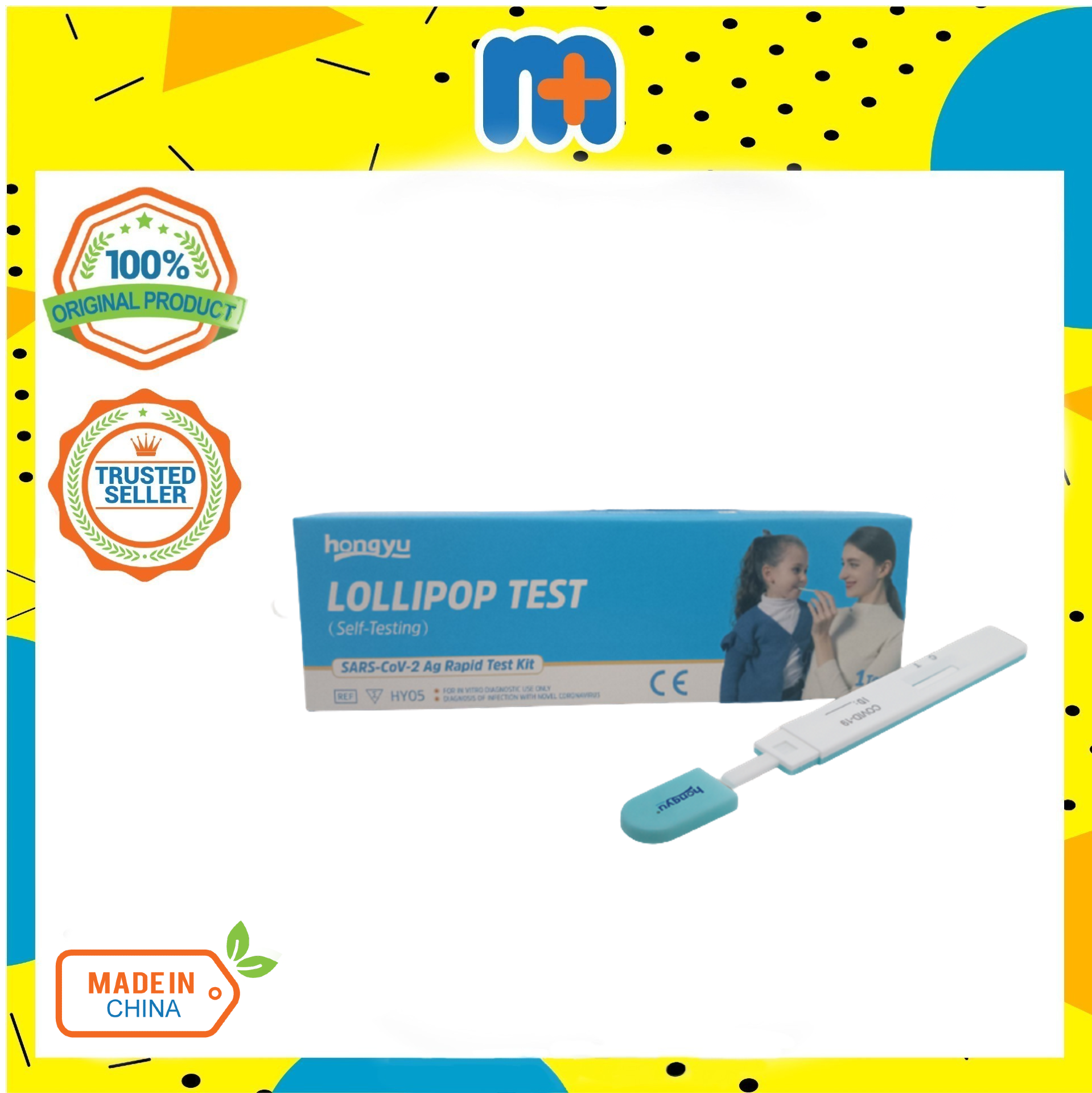 Hongyu Covid AG Rapid Test Kit Lollipop 1s