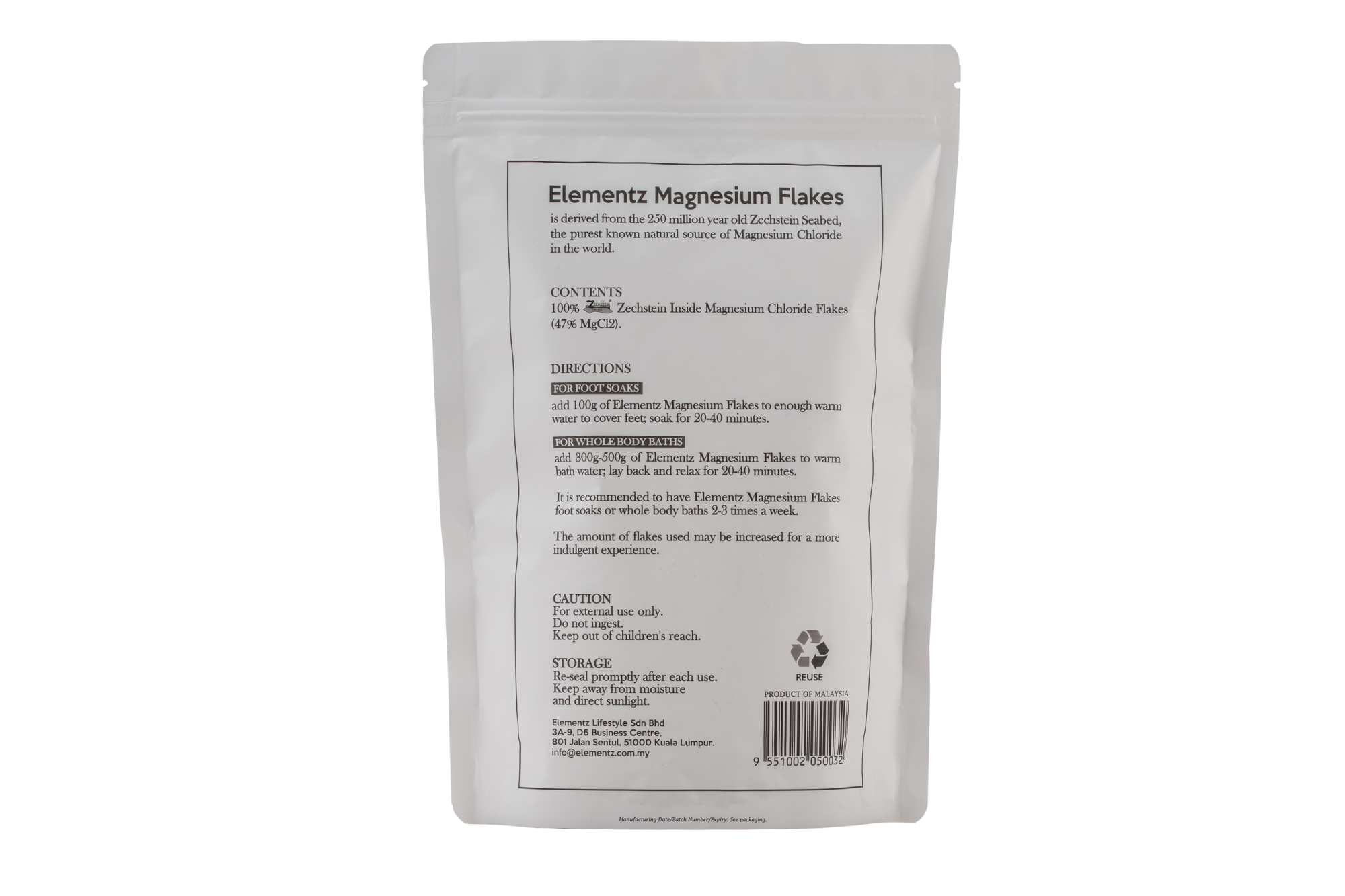 ELEMENTZ MAGNESIUM FLAKES 100G (NRE)