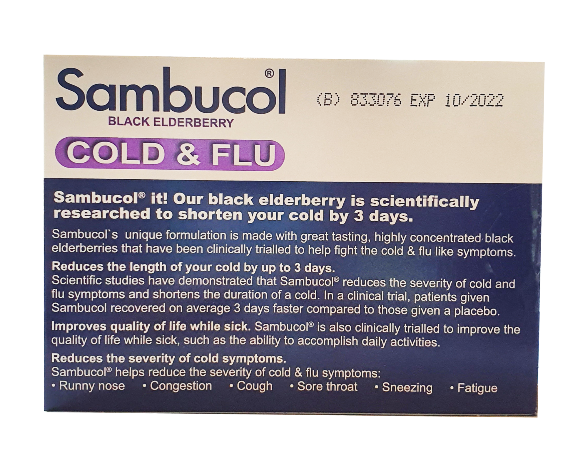 SAMBUCOL BLACK ELDERBERRY COLD & FLU RELIEF CAPSULES 24S