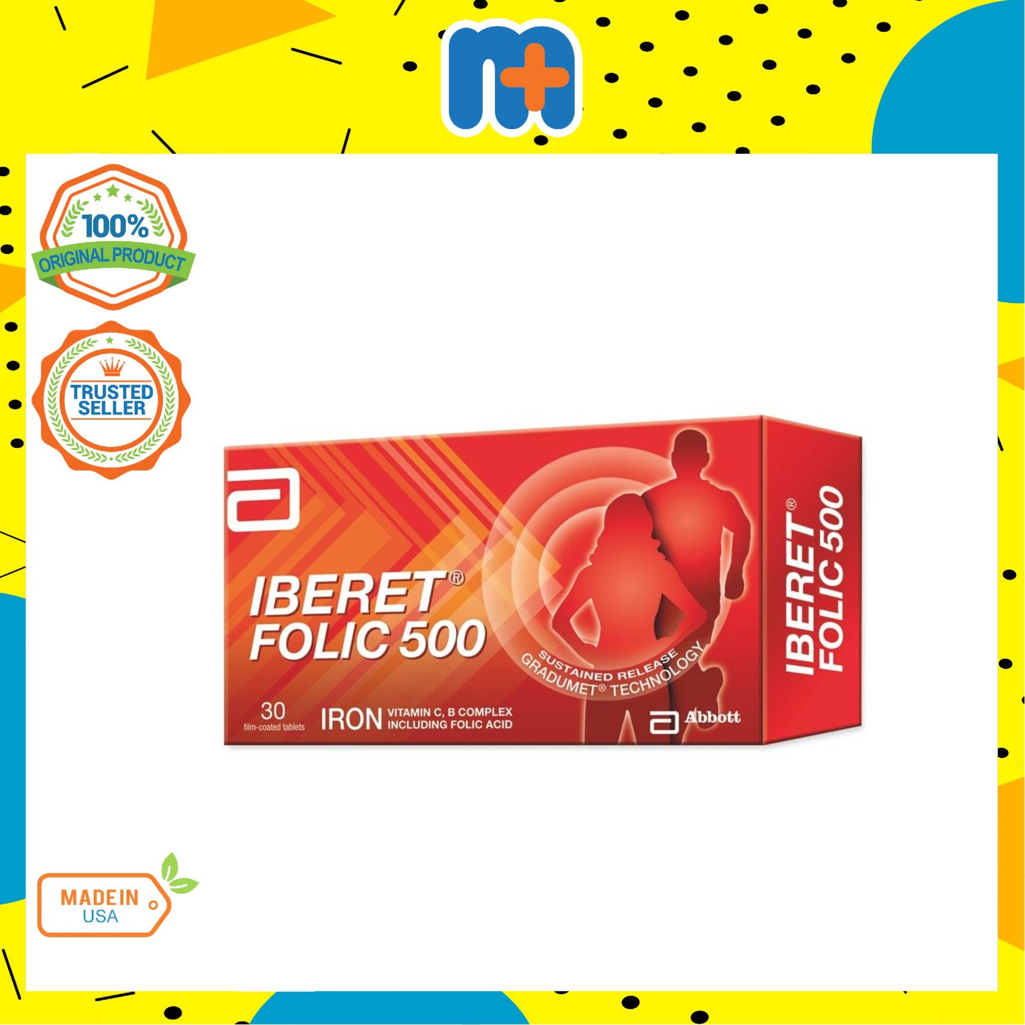 ABBOTT IBERET FOLIC 500 TABLET 30S