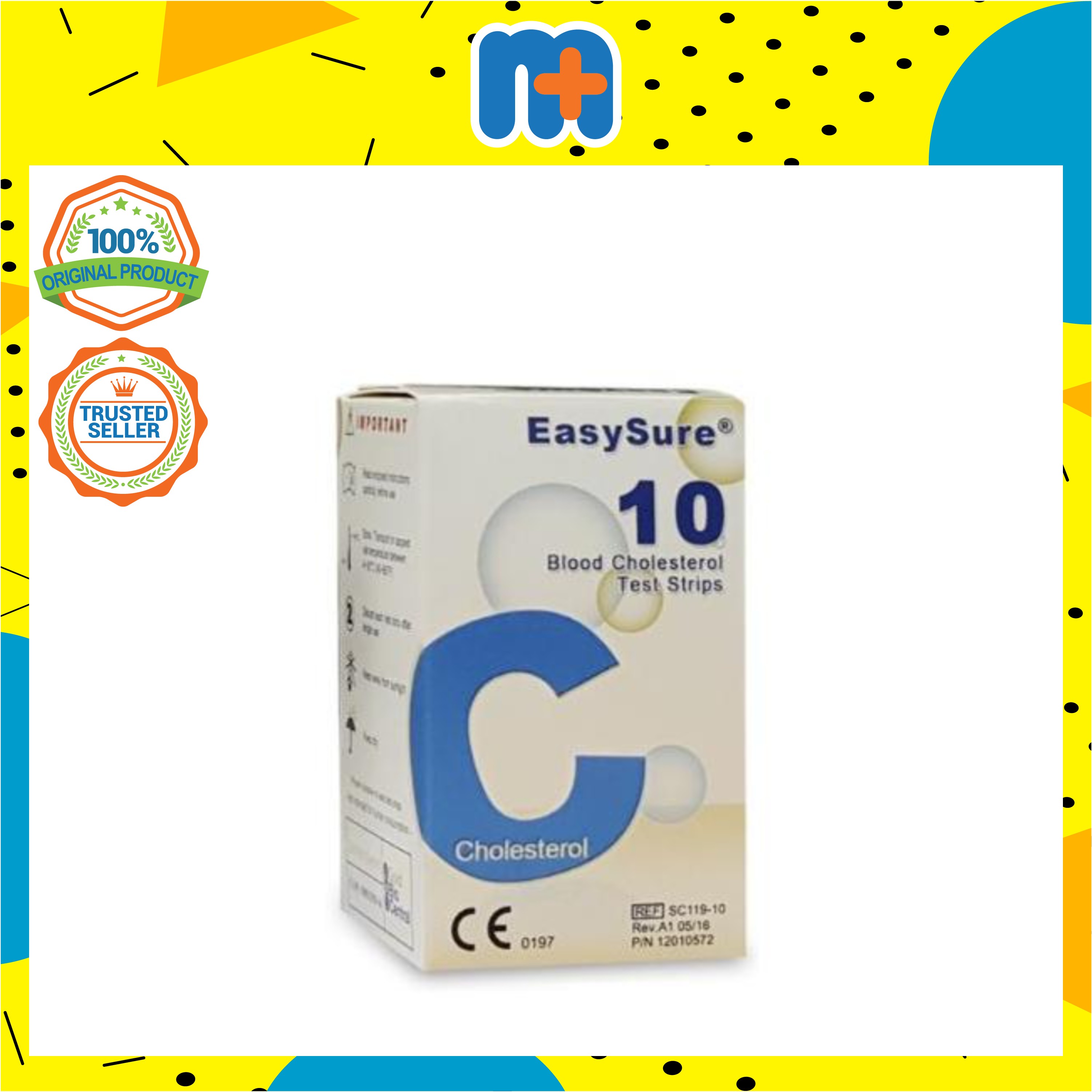 [MPLUS] EASYSURE Blood Cholesterol Test Strips 10s