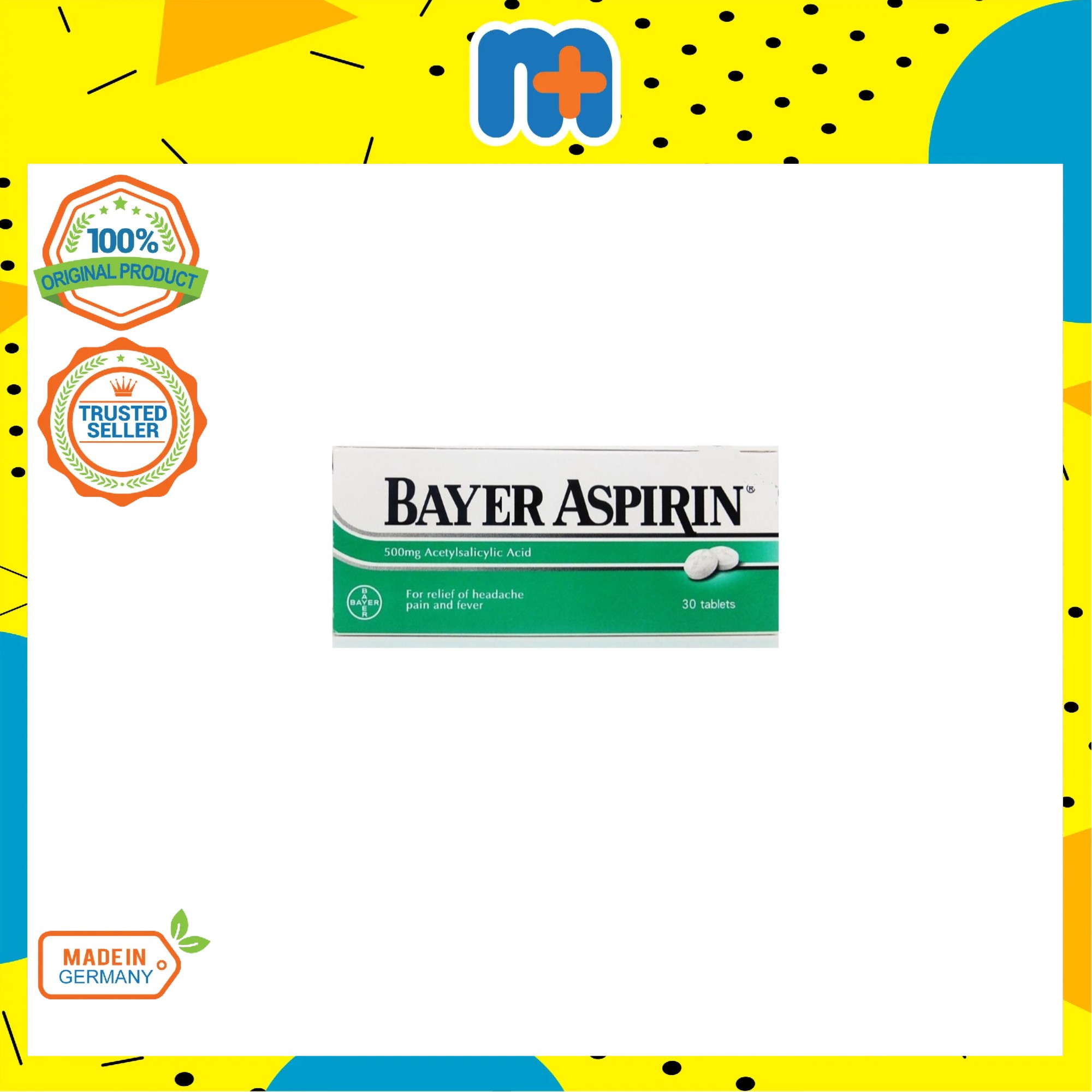[MPLUS] BAYER Aspirin Tablet 500mg 30s