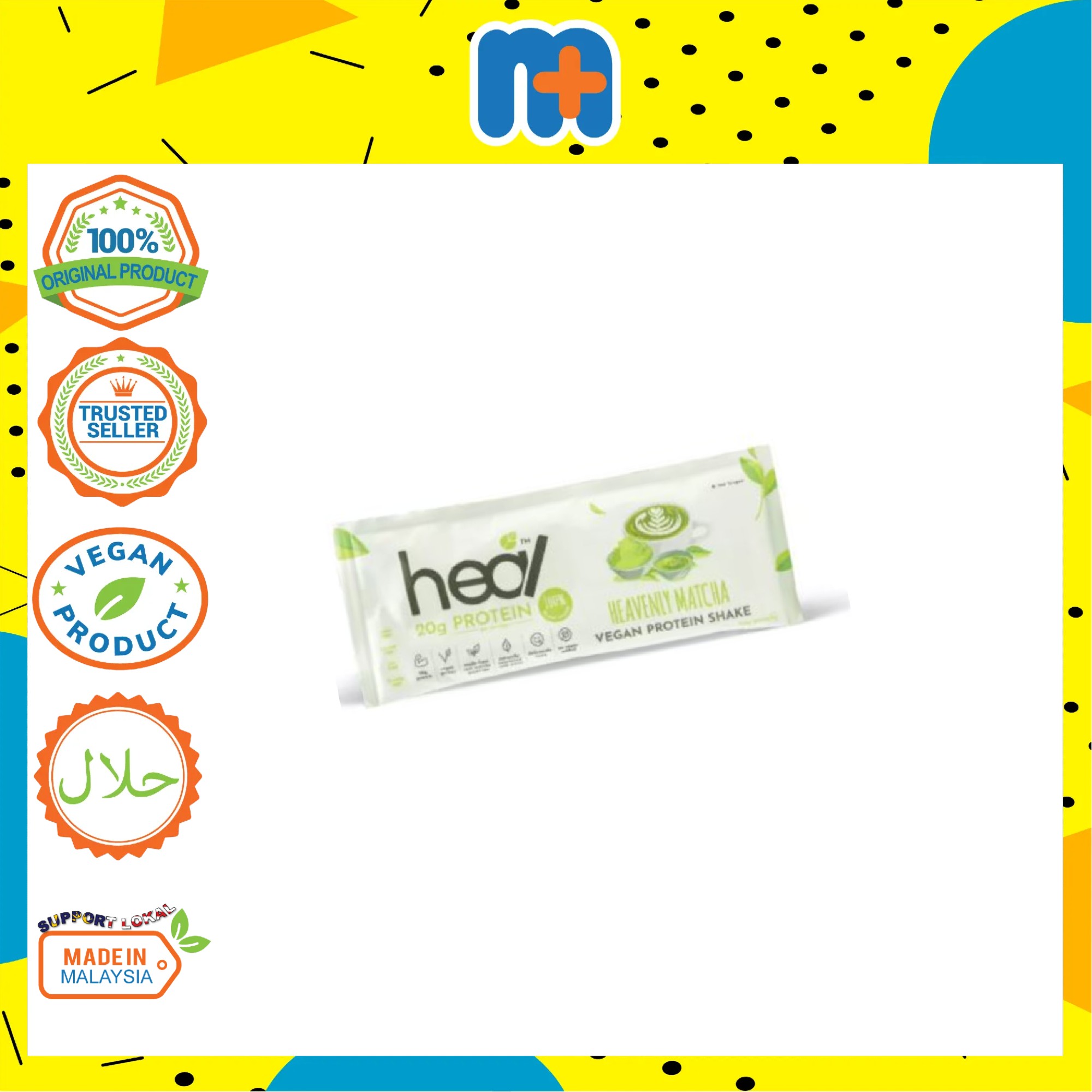 [MPLUS] HEAL Vegan Protein Shake Heavenly Matcha Sachet 33g