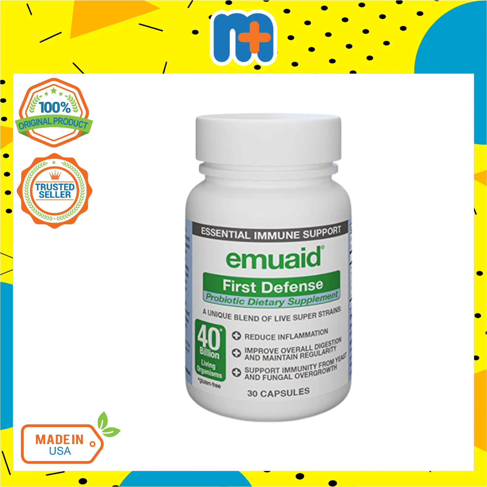 EMUAID FIRST DEFENSE PROBIOTIC CAPSULE 30S