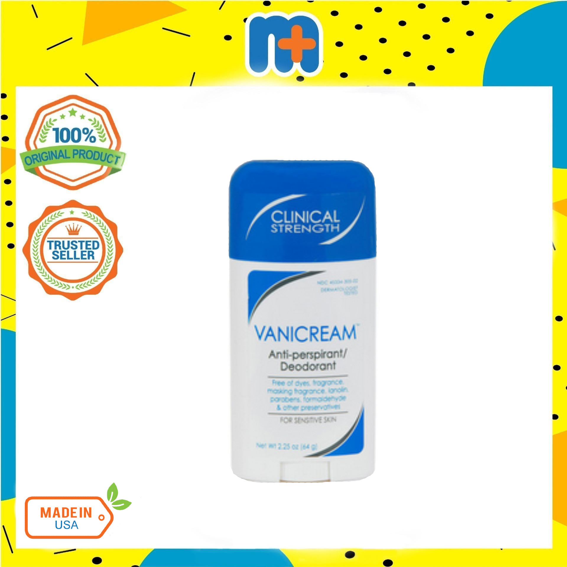 [MPLUS] VANICREAM Anti Perspirant / Deodorant 64g