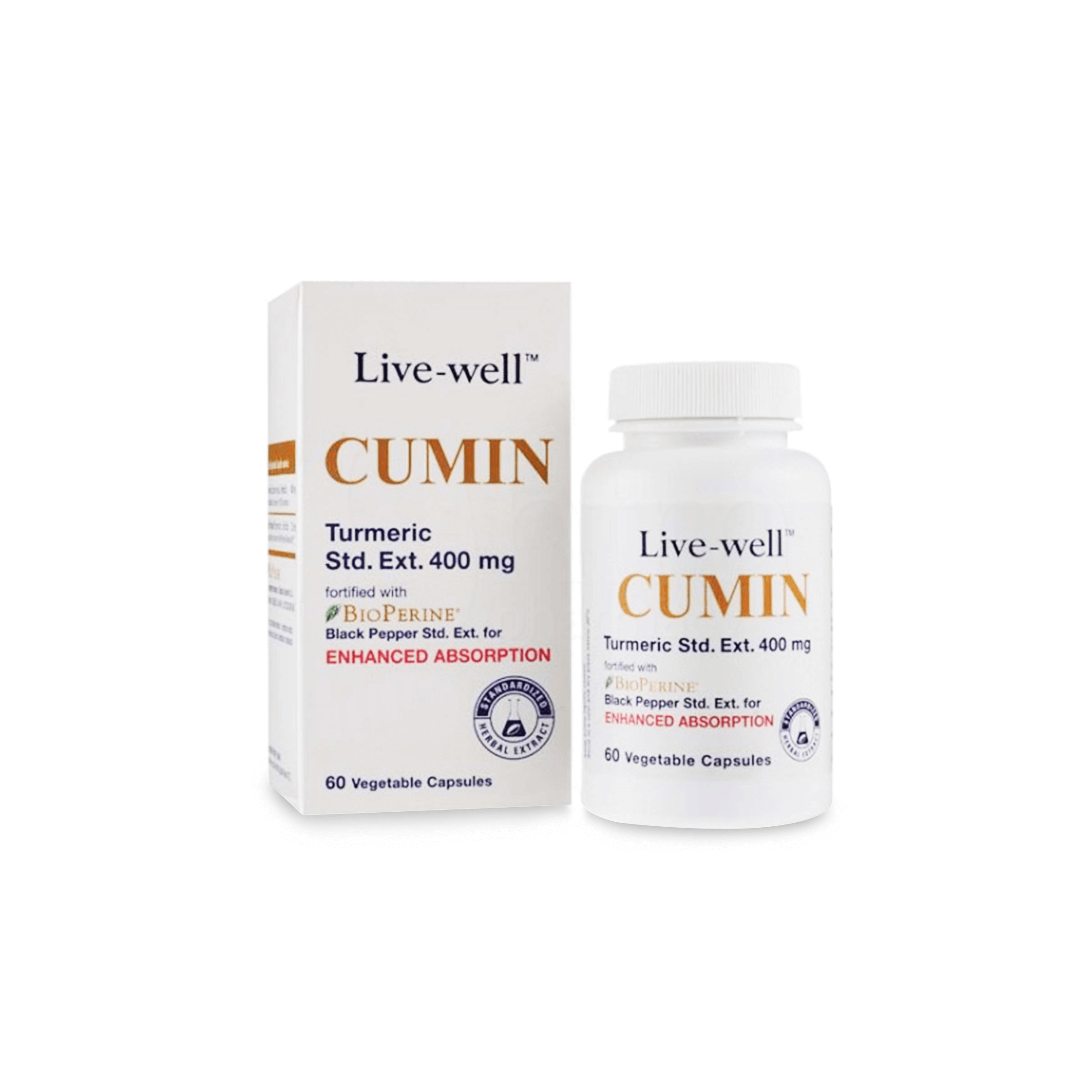 Mplus Livewell Cumin 400mg 60 Vege Capsules