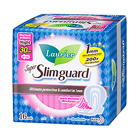 Mplus Laurier Super Slim Guard Night 30cm 16s